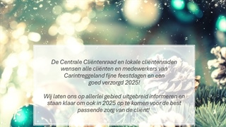 De cliëntenraad wenst je fijne feestdagen